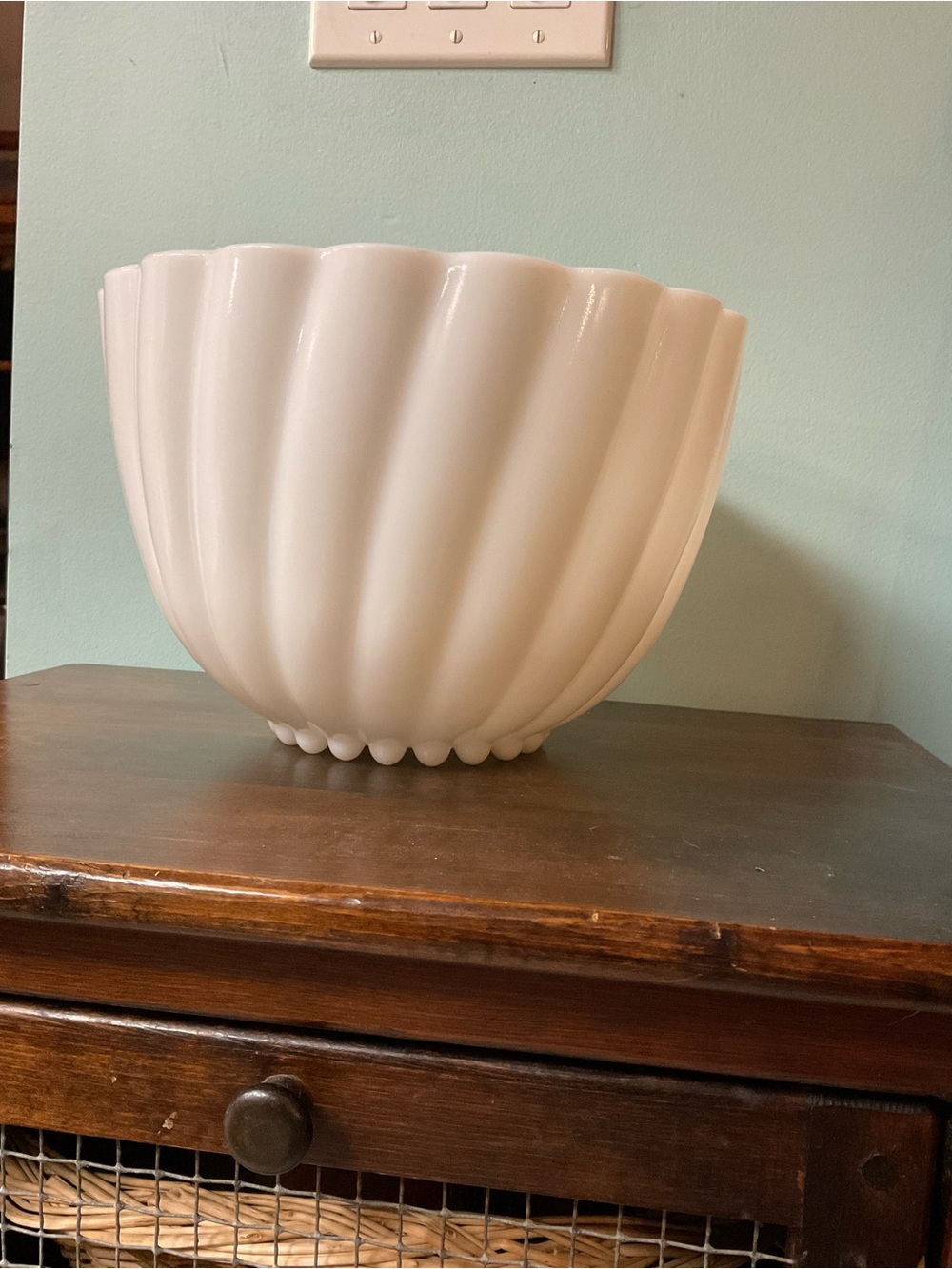 Fluted White Decorative Serveware Bowl